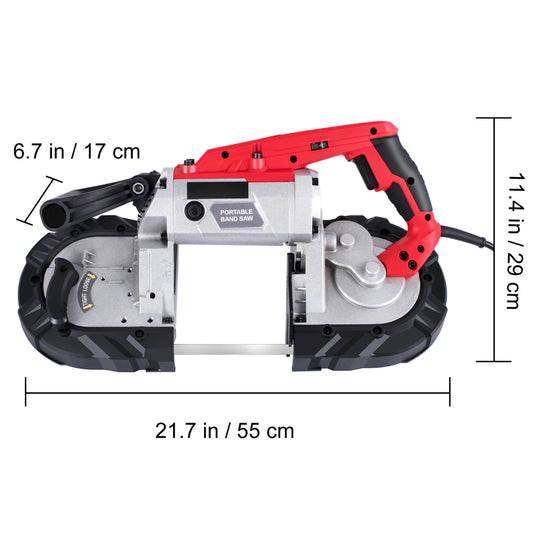 SucceBuy Portable Variable Speed Bandsaw for Metal and Wood Cutting