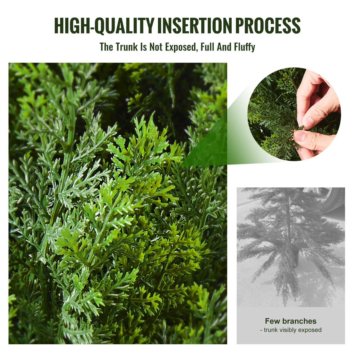 SucceBuy Artificial Cedar Topiary Trees for Indoor and Outdoor Decor