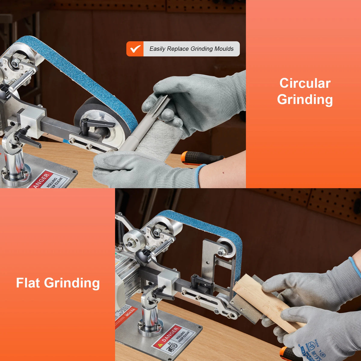 SucceBuy Variable Speed Belt Grinder Sander For Metalworking Knife Making
