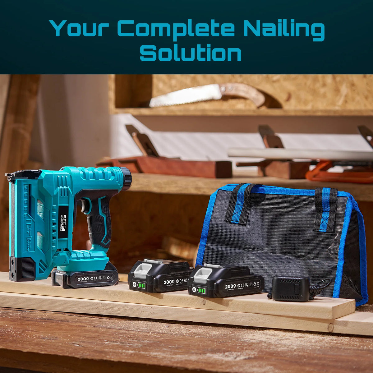Seesii Cordless Brad Nailer And Stapler With Dual Batteries