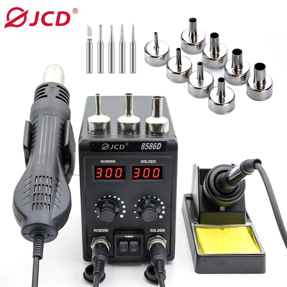 JCD 8586D Dual Function Soldering Station With Hot Air Gun
