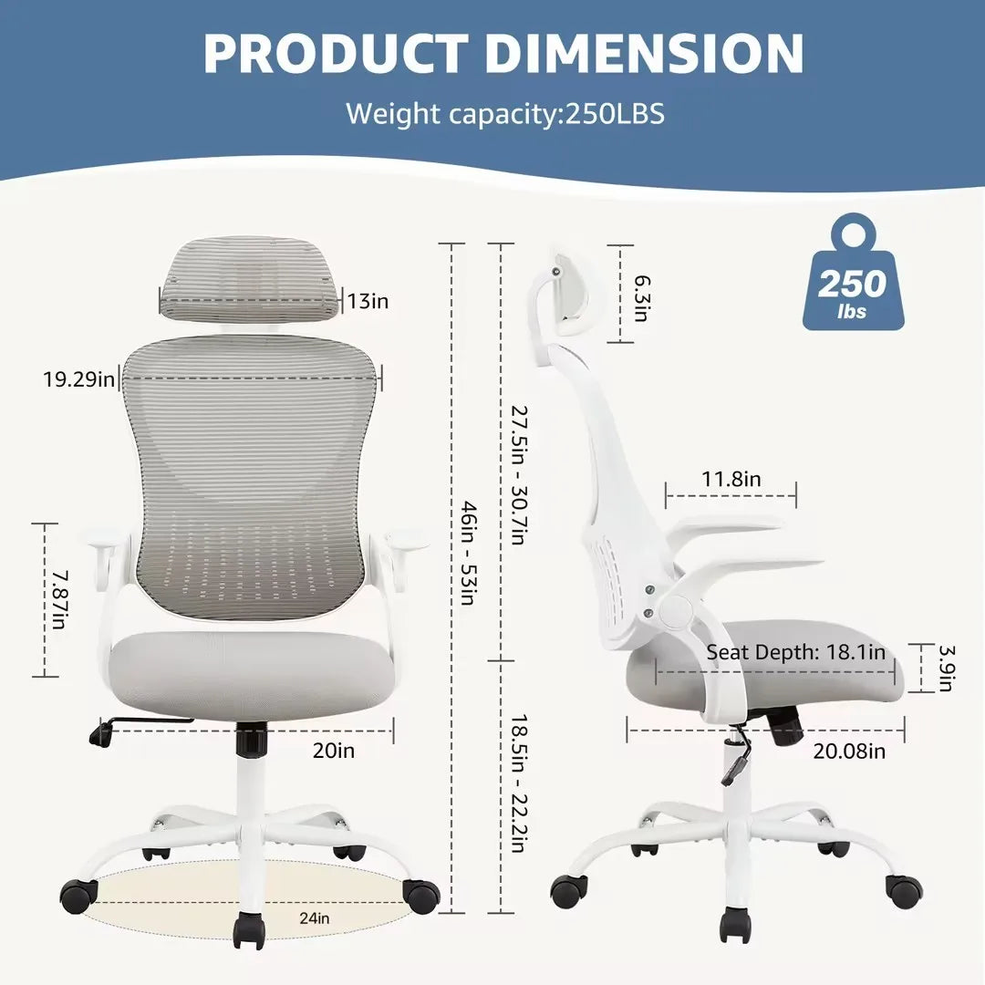 JHK Ergonomic Mesh Office Chair With Adjustable Arms