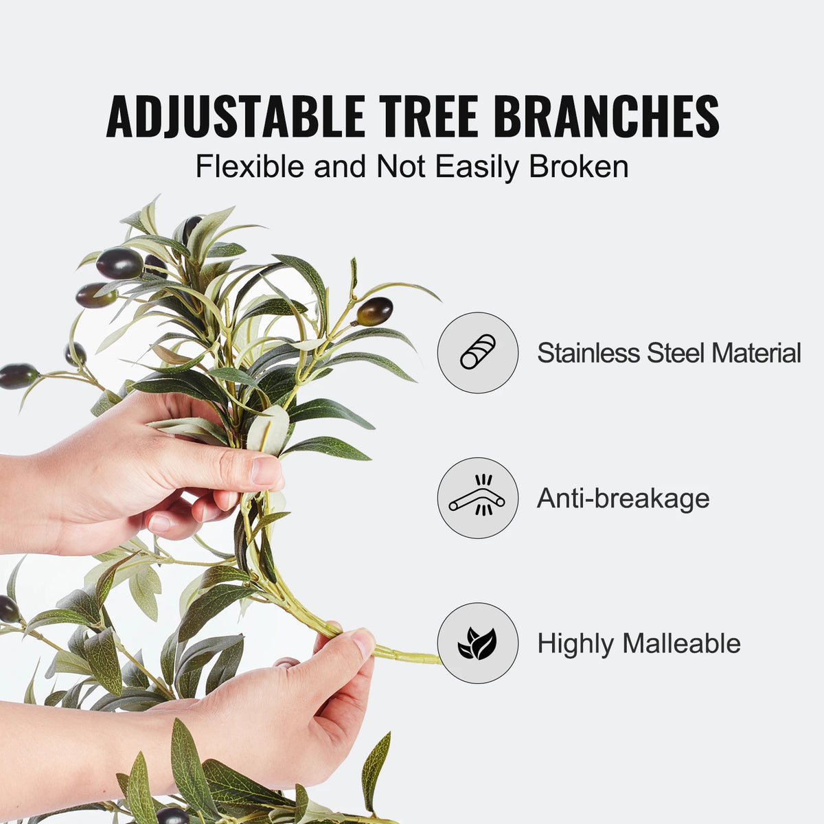 SucceBuy Artificial Olive Tree Faux Plant With Secure Base