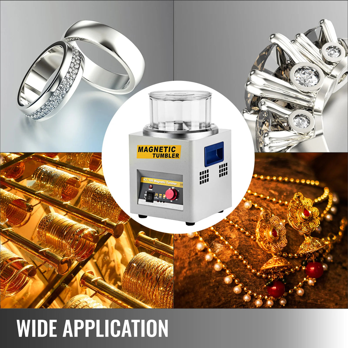 SucceBuy KT-185 Magnetic Tumbler Jewelry Polishing Machine