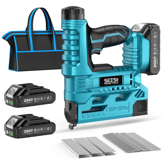 Seesii Cordless Brad Nailer And Stapler With 1000 Nails