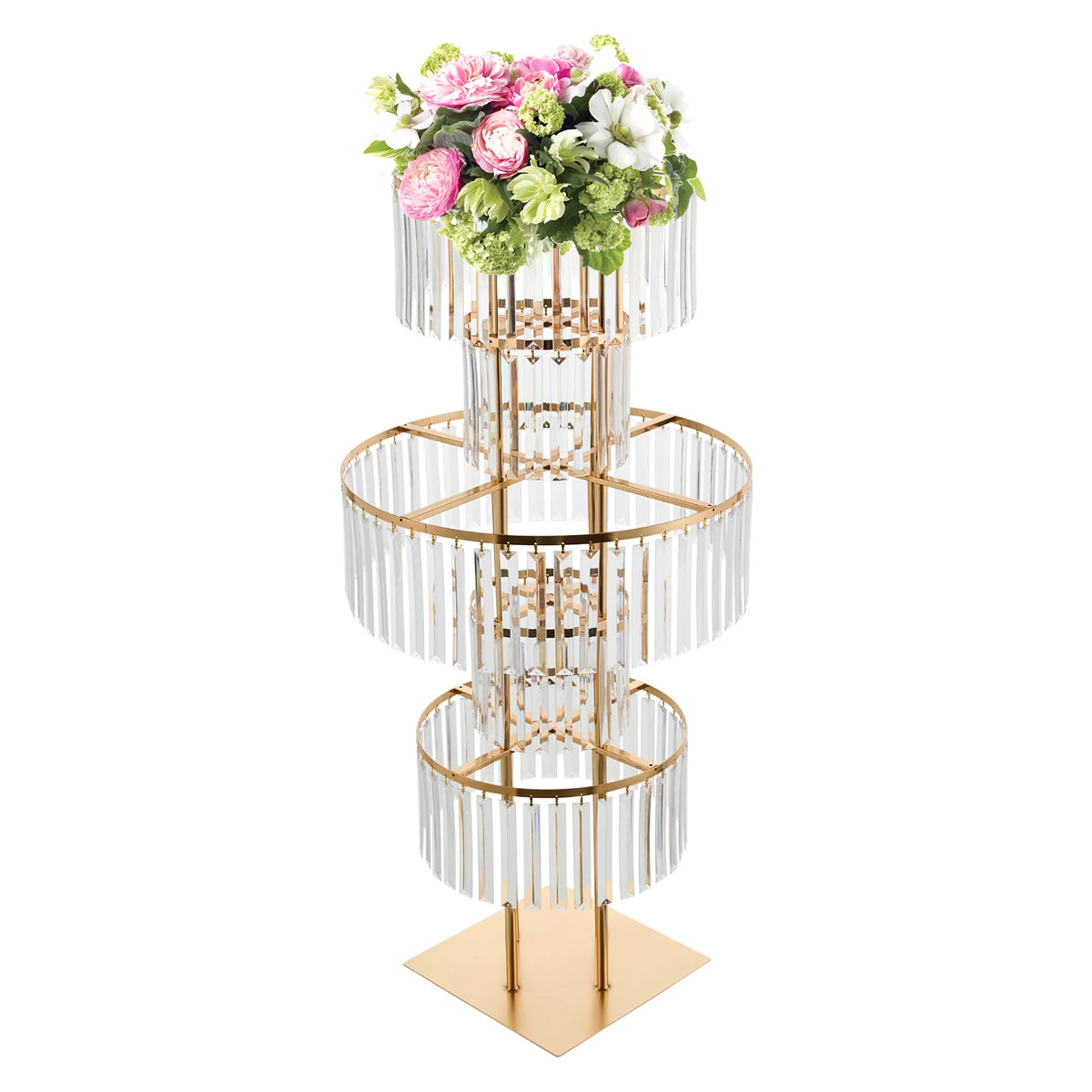Five Tier Acrylic Wedding Flower Stand for Elegant Event Decor