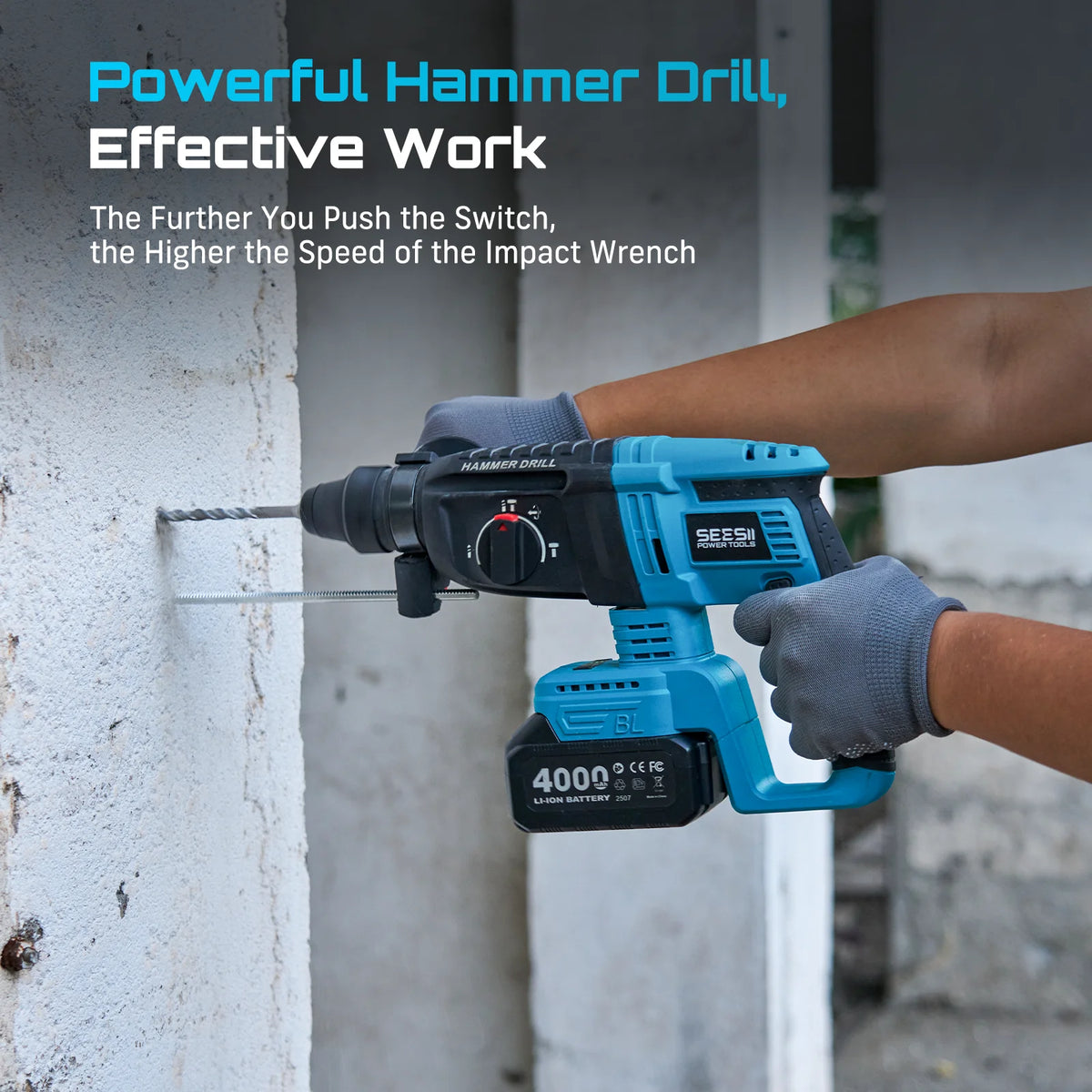 Seesii 3 In 1 Cordless Tool Combo With Impact Wrench and Grinder