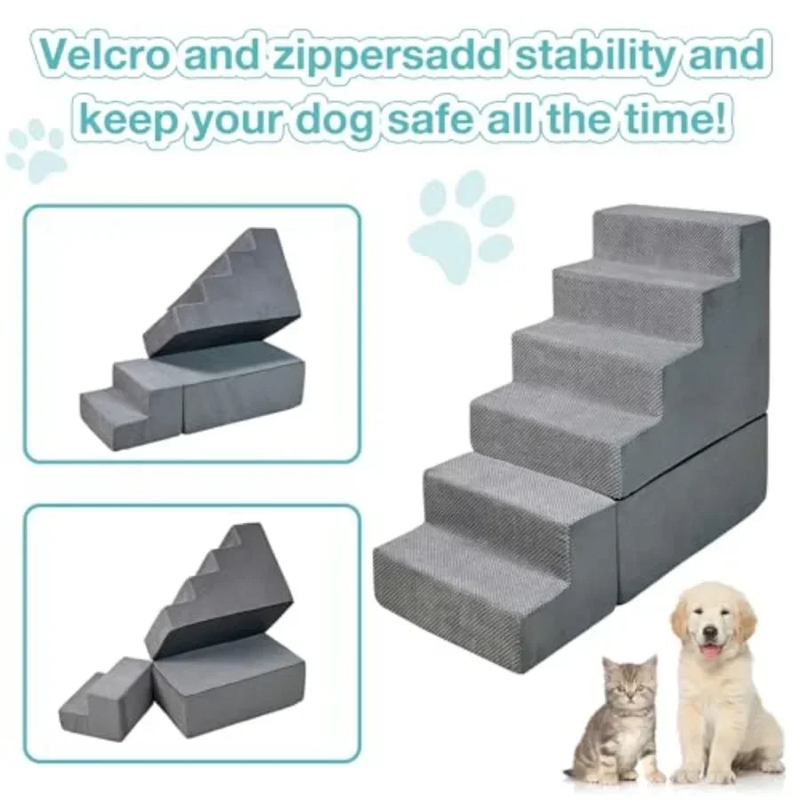 Portable Pet Stairs With Non Slip Surface For Bed Access