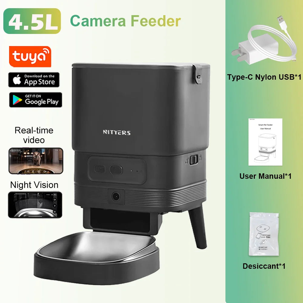 Nityers Automatic Cat Feeder With Timed Voice Recording