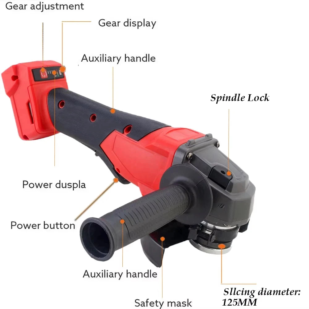 Magnitt Brushless Cordless Angle Grinder For Cutting And Polishing