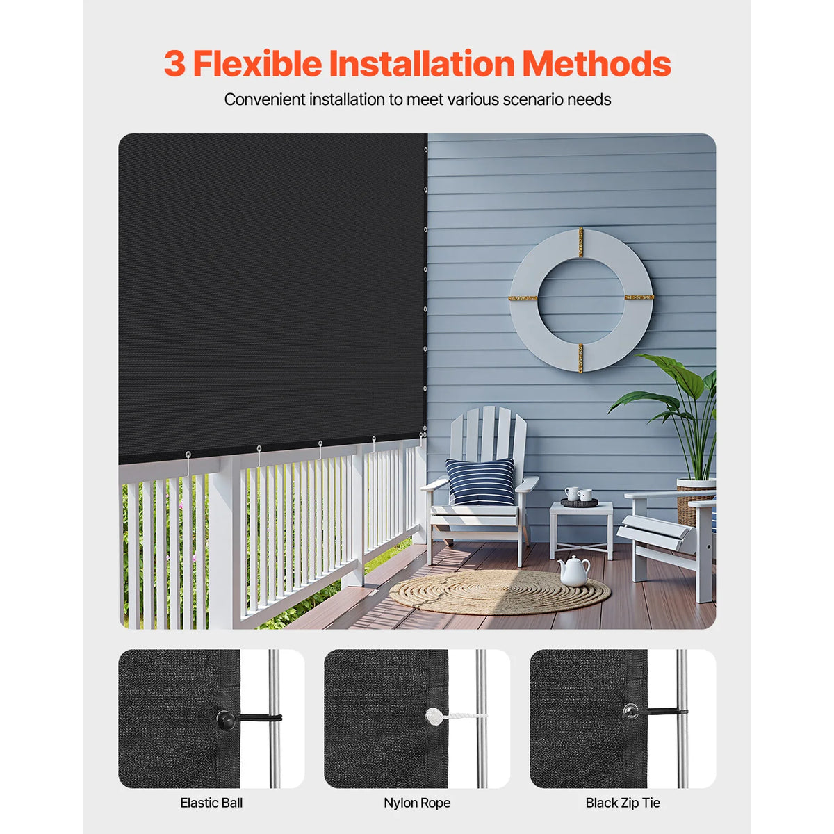 SucceBuy HDPE Sun Shade Cloth Canopy For Outdoor Garden Privacy