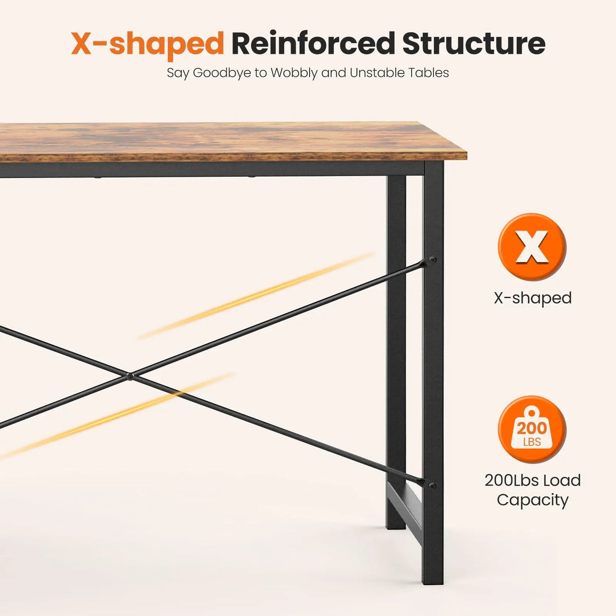JHK Computer Desk With Drawers For Home Office And Gaming
