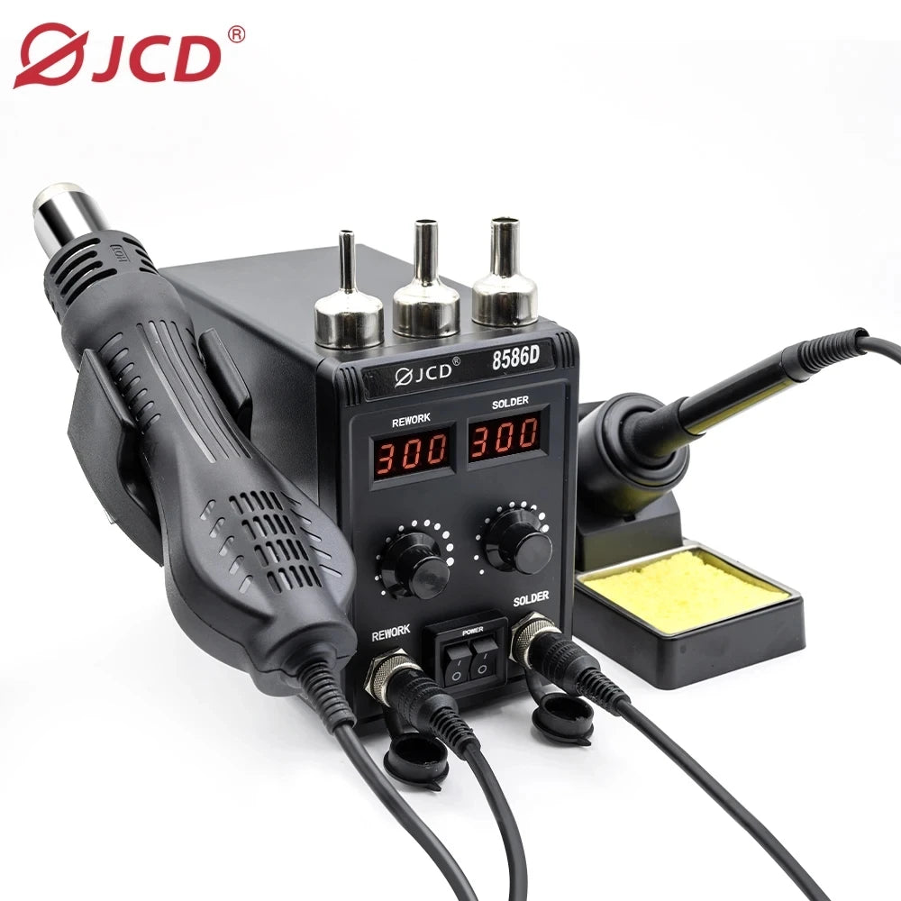 JCD 8586D Dual Function Soldering Station With Hot Air Gun