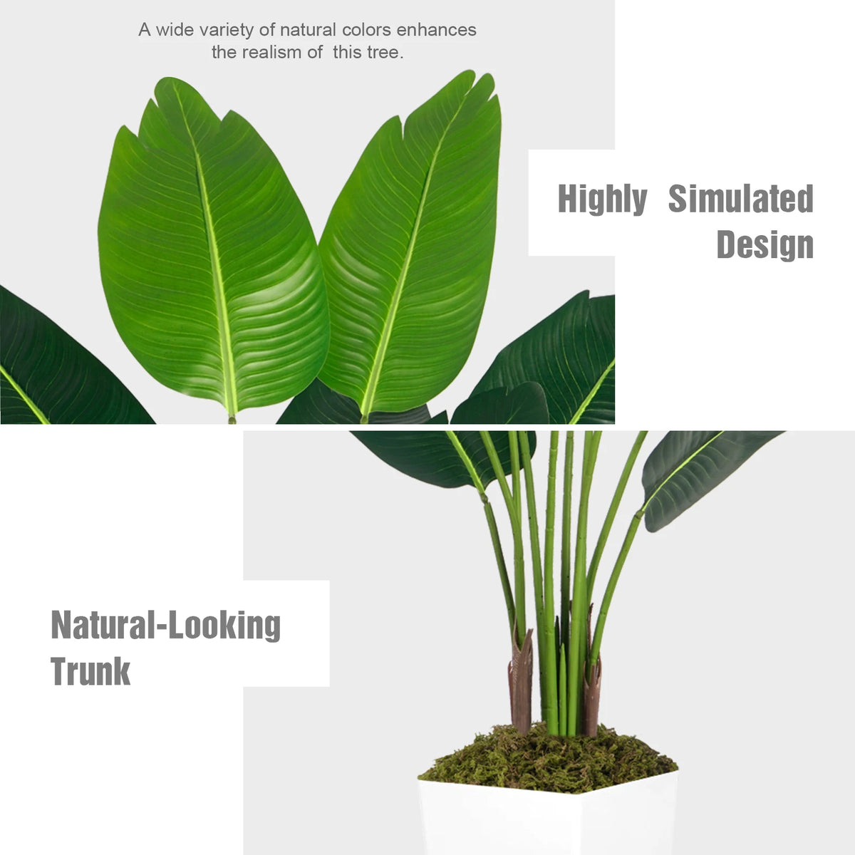 Olitree Artificial Bird Of Paradise Plant For Indoor Home Decor