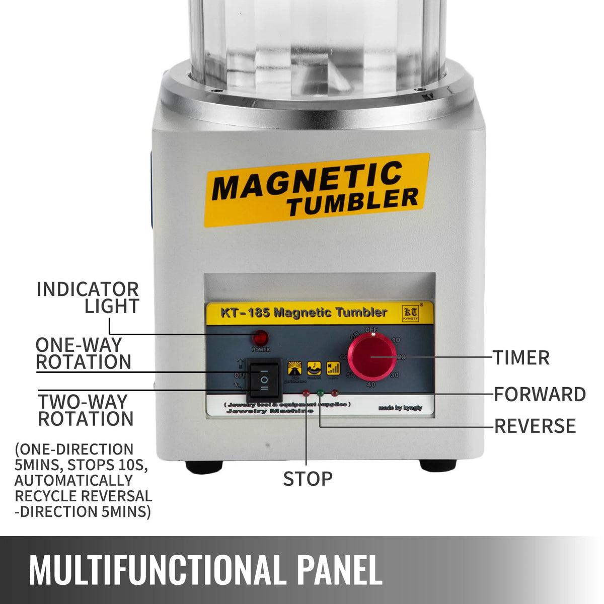 SucceBuy KT-185 Magnetic Tumbler Jewelry Polishing Machine