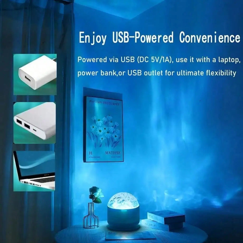 Ocean Wave Light Projector With Remote For Home Ambiance