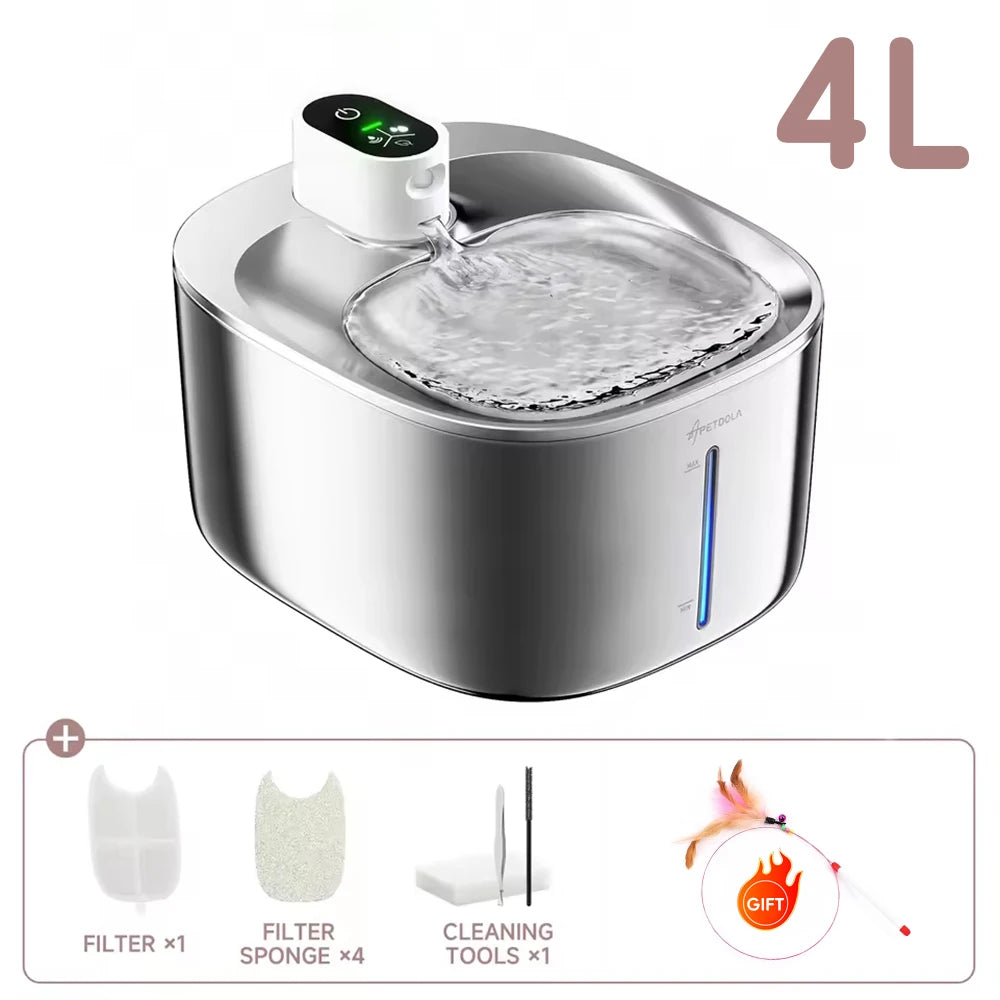 APETDOLA Wireless Cat And Dog Water Fountain With Auto Sensor