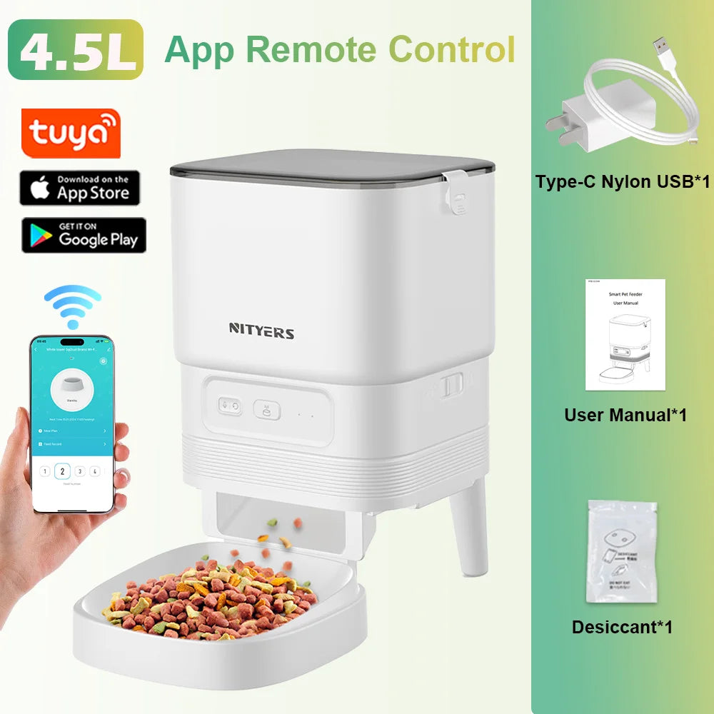 Nityers Automatic Cat Feeder With Timed Voice Recording