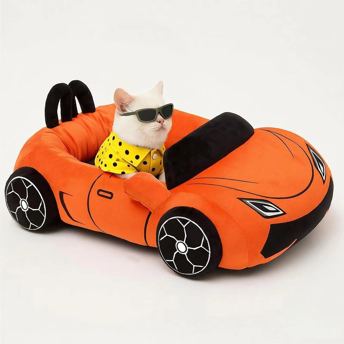 CWV Supercar Cat Bed With Soft Cozy Washable Pillow