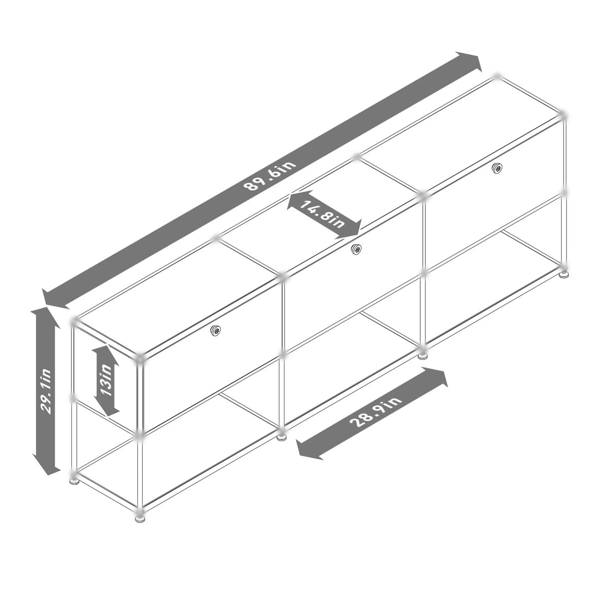 Modern Stainless Steel Storage Cabinet Organizer For Home Office