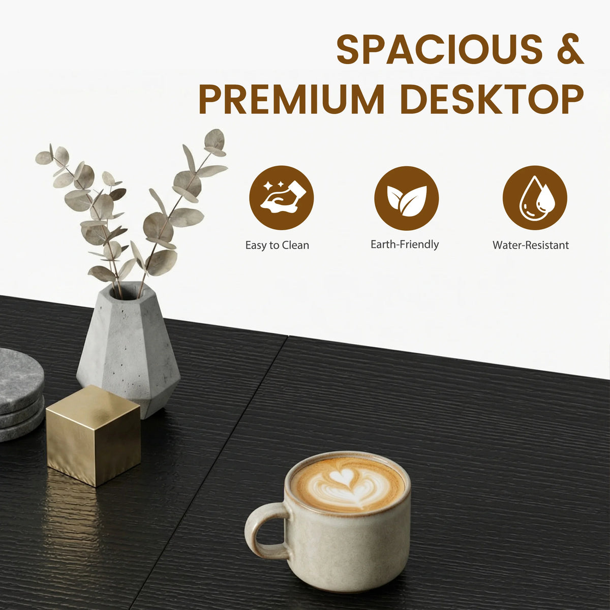 MCQ Standing Office Computer Desk With Drawers And Side Hook