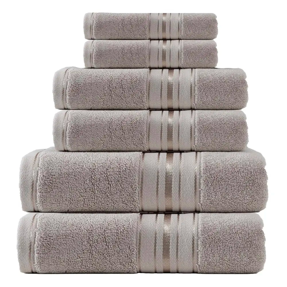 Premium Six Piece Absorbent Cotton Turkish Towel Set