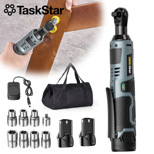 Taskstar Cordless Ratchet Wrench Kit For Automotive Repairs